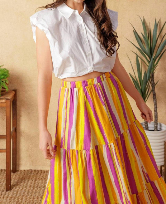 Flying Tomato - Sunset Summer Maxi Skirt