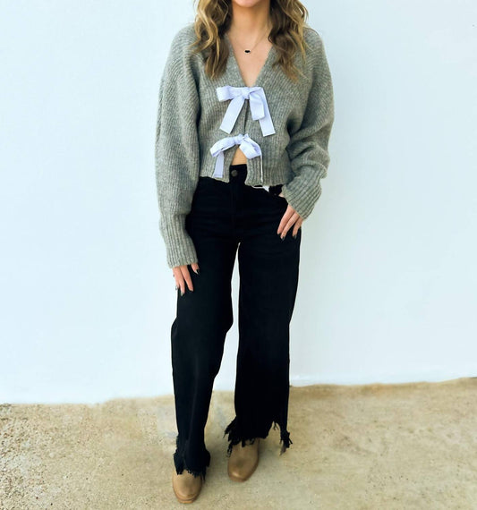 &Merci - Just Can't Say Bow Cardigan