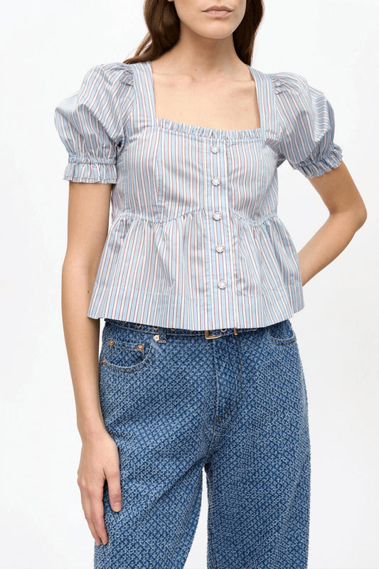 Ganni - Candy Stripe Blouse