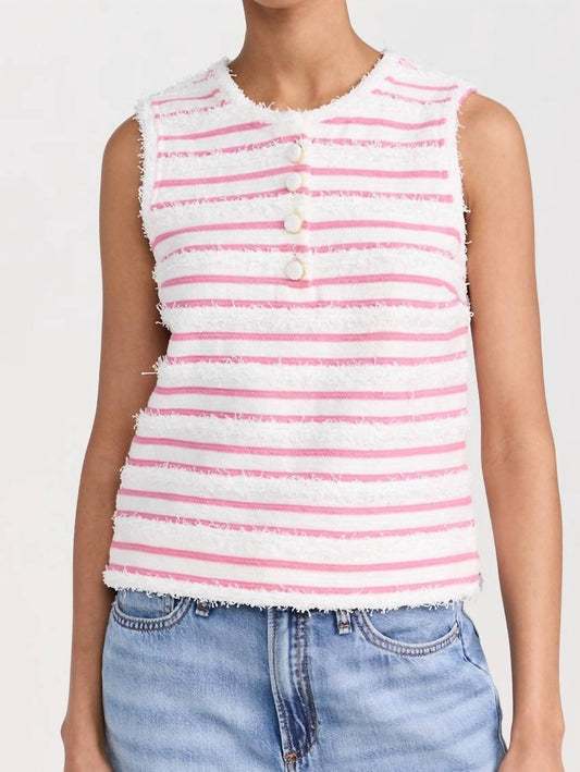 2.7 August Apparel - Fringe Striped Top