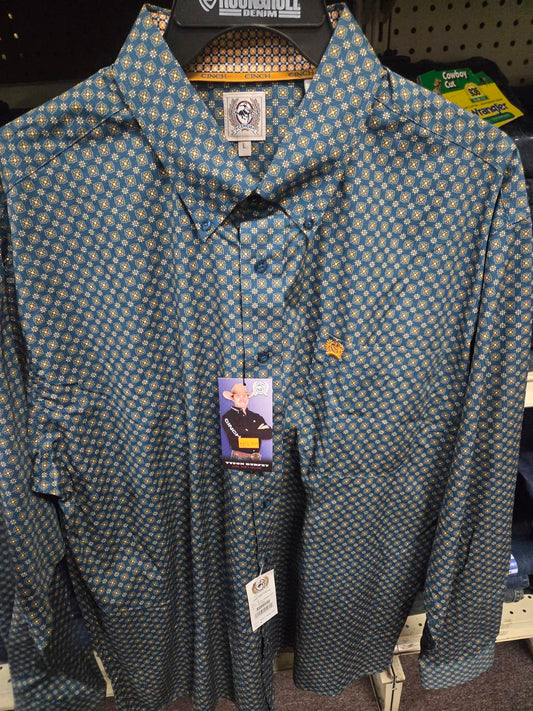 Cinch - Men's Medallion Print Button Down Shirt