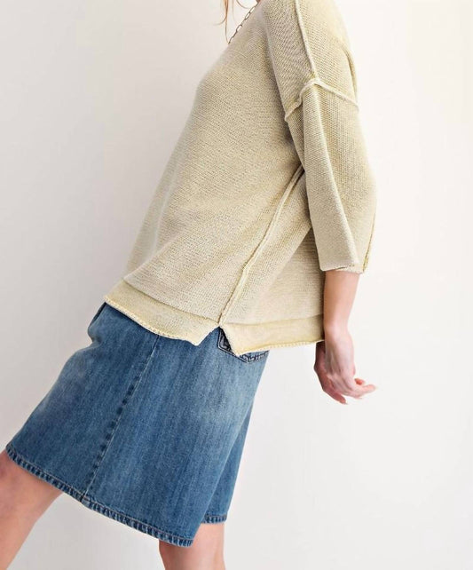 Easel - Foxy Mineral Washed Knit Sweater Top