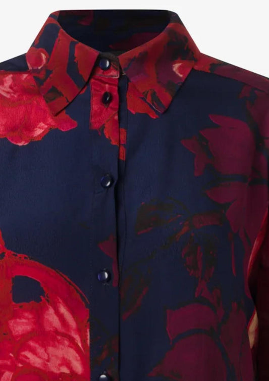 Iris Setlakwe - Women's Floral Print Button Down Blouse