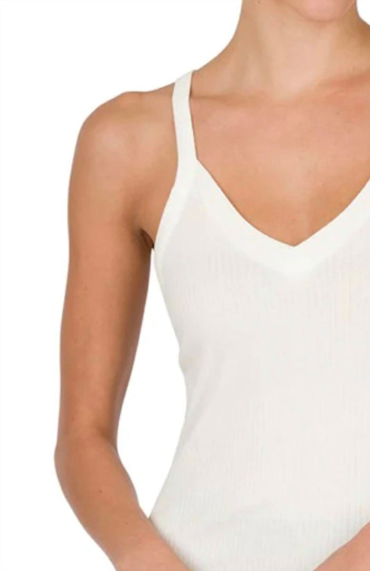 Zenana - Ribbed Crop Cami Top