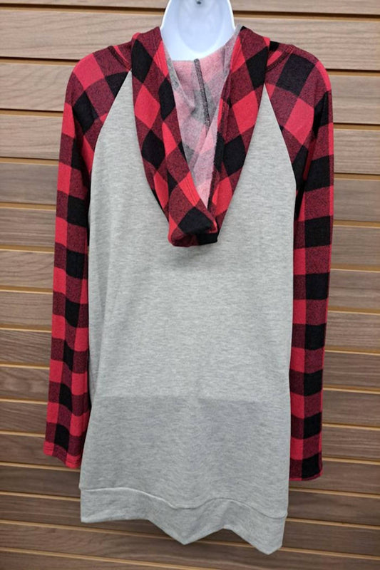 Zutter - Women's Plaid Long Sleeve Hoodie