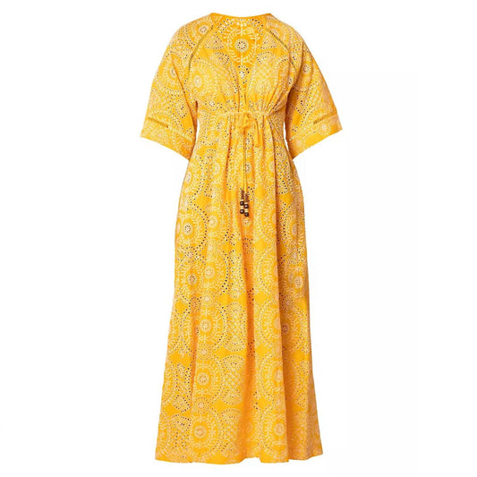 Shoshanna - Eyelet Gazelle Caftan Dress