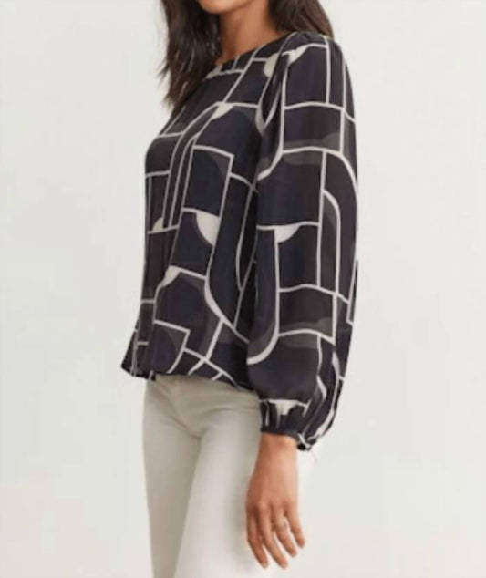 Velvet By Graham & Spencer - Desta Bauhaus Print Blouse