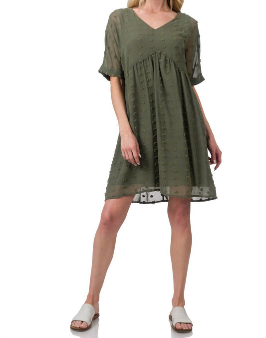 Zenana - Dot Babydoll Mini Dress