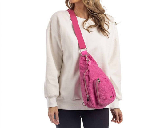 Katydid - Sherpa Crossbody Sling Bag Barbiecore