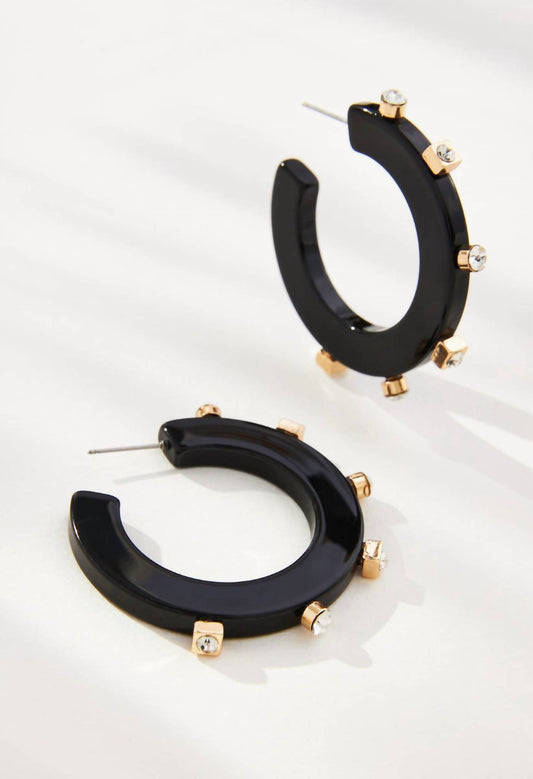 Smith & Co - Women's Large City Girl Jewel Hoop Earrings