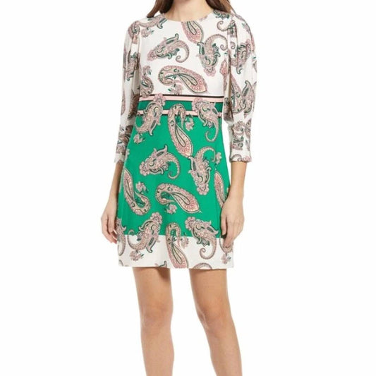 Vince Camuto - Paisley Mix Long Sleeve Dress