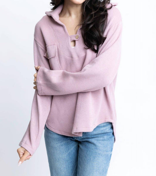 Karlie - FLEECE COLLAR TOP