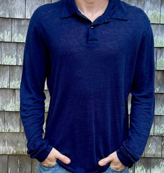 Hartford - Linen Long Sleeve Polo