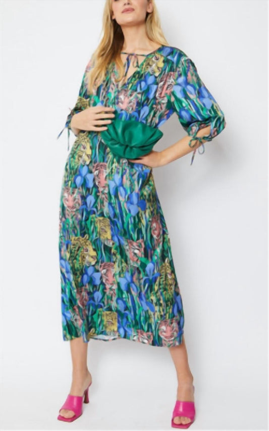 Jayley - Silk Animal Print Shirt Dress