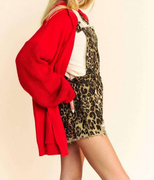 Davi & Dani - Balloon Sleeve Cardigan