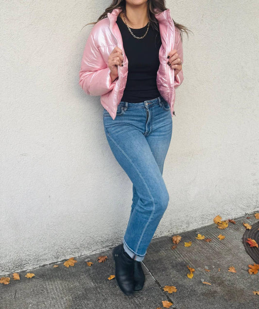 Thml - Metallic Zip Puffer Jacket