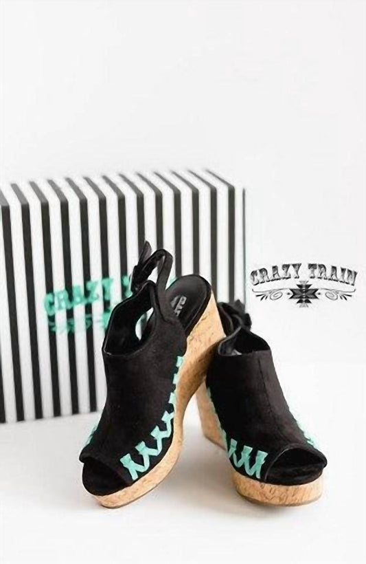 Crazy Train - Women's Whip Stitch Wedge Sandals