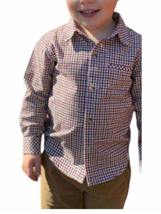 Me & Henry - Boy's Atwood Long Sleeve Woven Collared Shirt