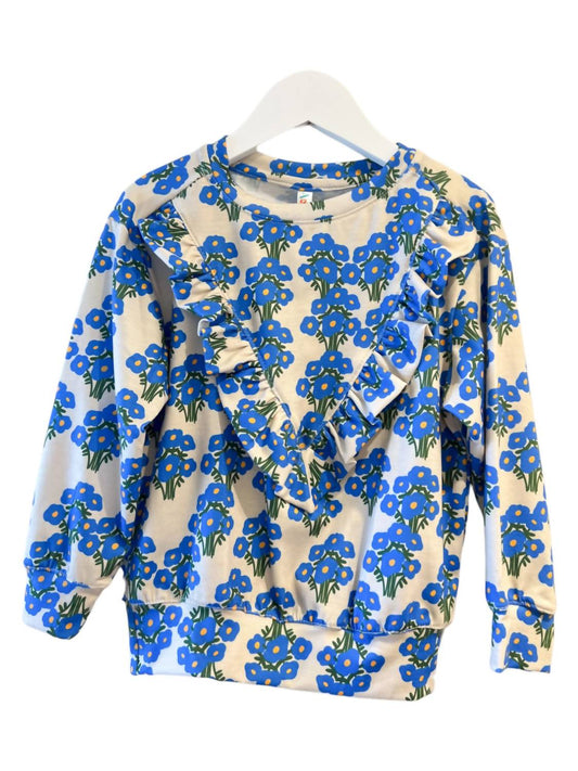 Abril Flores Mil - Girls Long Sleeve Ruffle Shirt