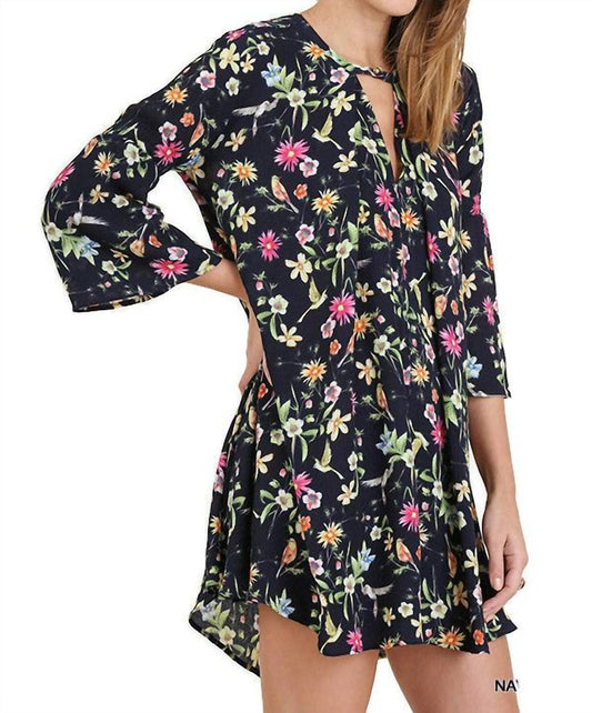 Umgee - Floral Keyhole Dress