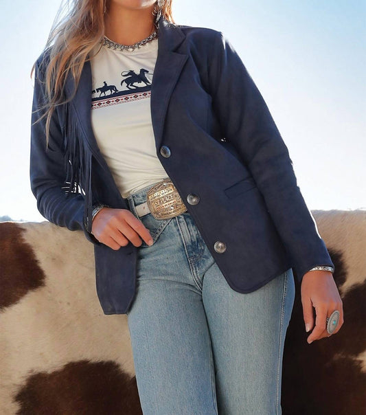Cinch - Fringe Suede Blazer