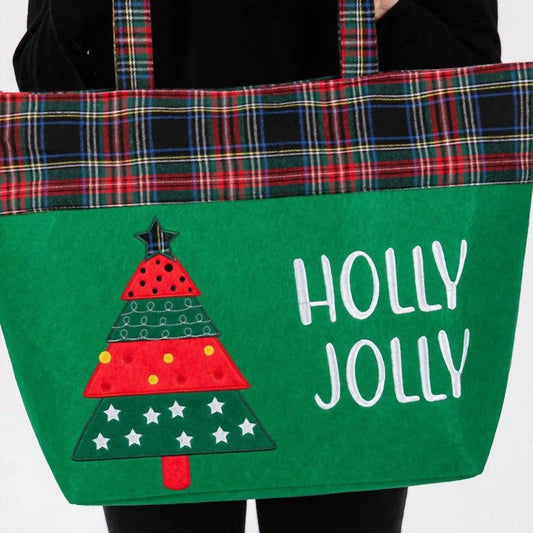 Judson & Co. - Women's Holly Jolly Christmas Tree Tote Bag