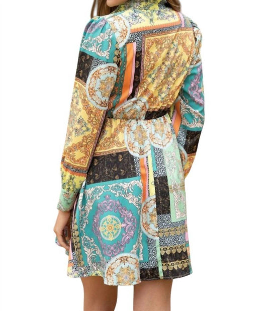 Venti6 - Ilaria High Neck Empire Waist Dress