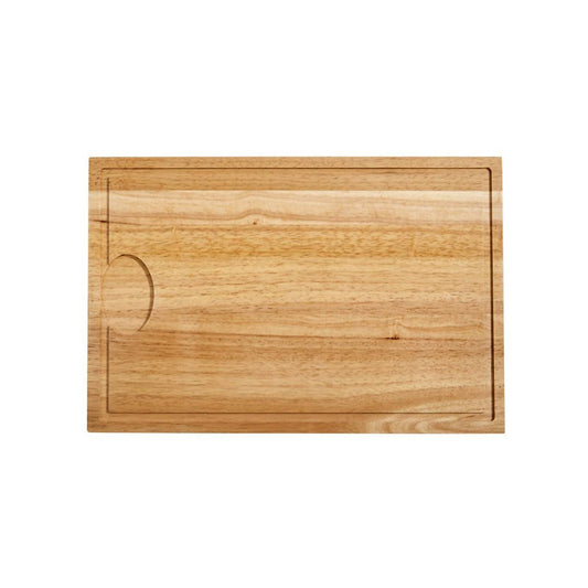 Creative Gifts International - Rubberwood Cutting Board with Well - 18" x 12"