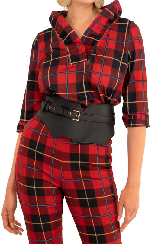 Gretchen Scott - Stand Up Ruffle Neck Top