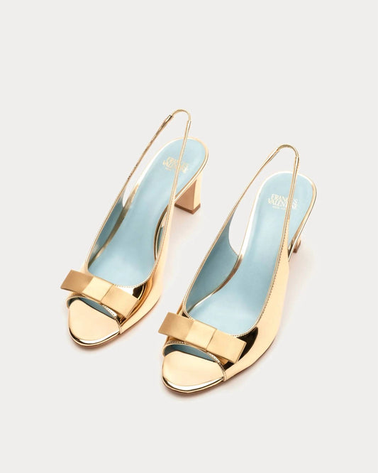 Frances Valentine - Women's Reese Bow Mirror Slingback Heels