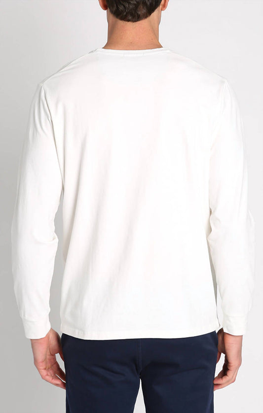 Jachs New York - Bryant Long Sleeve Sueded Cotton Crewneck Shirt