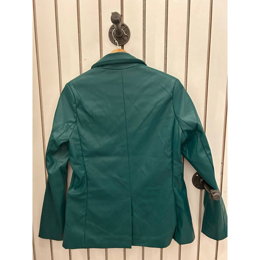 Ontwelfth - Women's Faux Leather Blazer