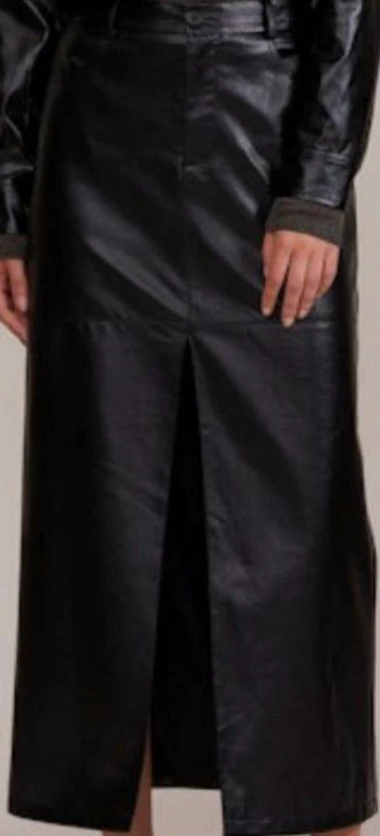 Lucy Paris - Women's Jett Faux Leather Skirt