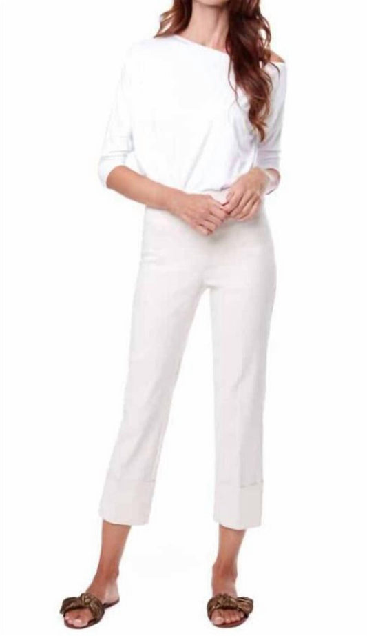 Up! - Pull-on Linen Cropped Pants