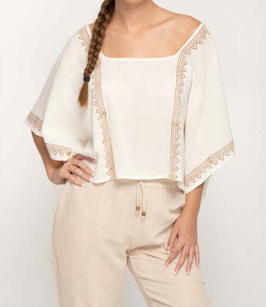 Nikky Apparels - Geometric Trim Cropped Top