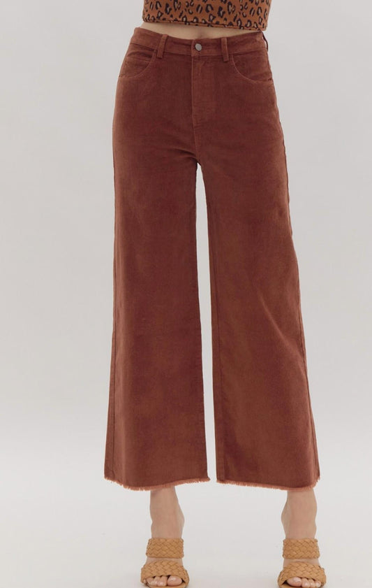 Entro - Callie Corduroy Wide Leg Pants