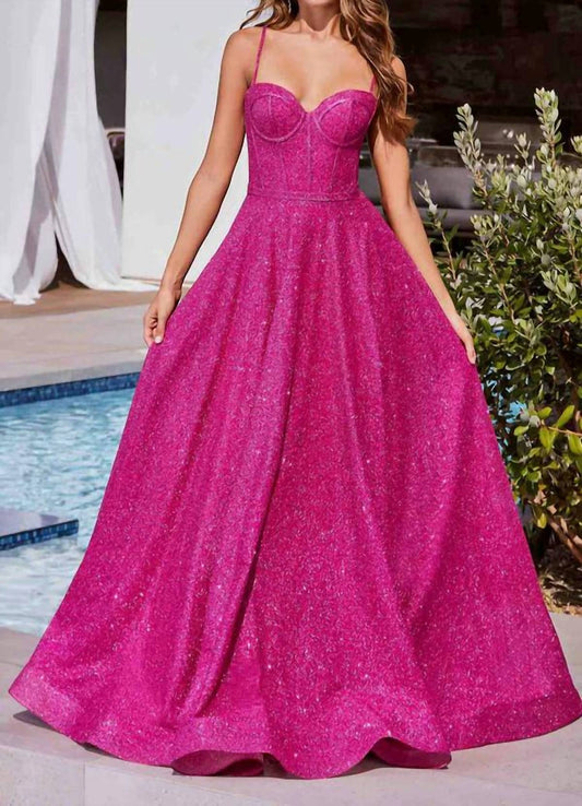 Ladivine - Sleeveless Corset A-line Gown