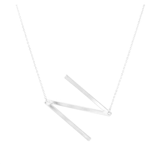 Sideways Initial Necklace N