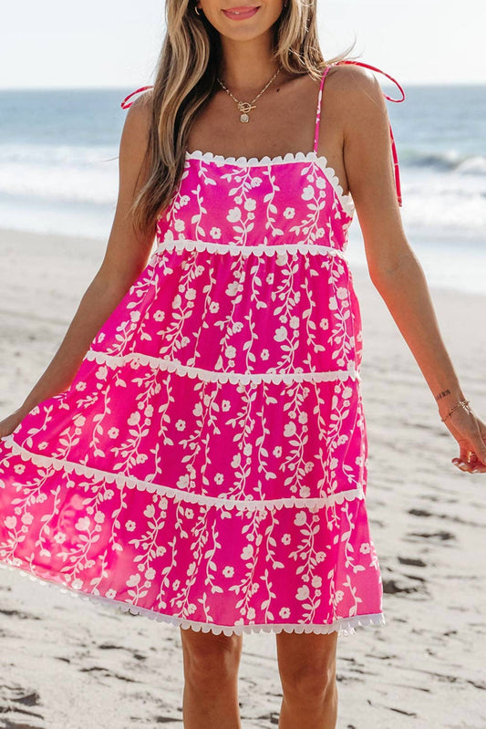 Pretty Bash - Floral Ric Rac Summer Mini Dress