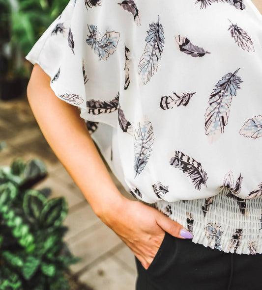 Veronica M - Kimora Flutter Sleeve Faux Wrap Blouse