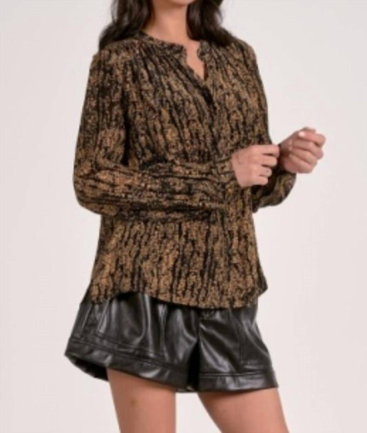 Elan - Gold Wisteria Shirt