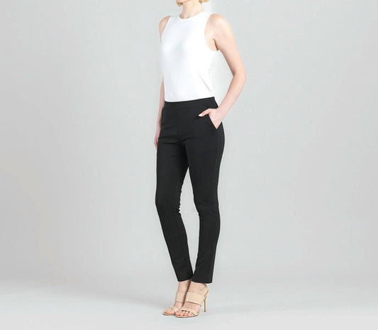 Clara Sunwoo - Rayon-ponte Knit Straight Leg Pocket Pants
