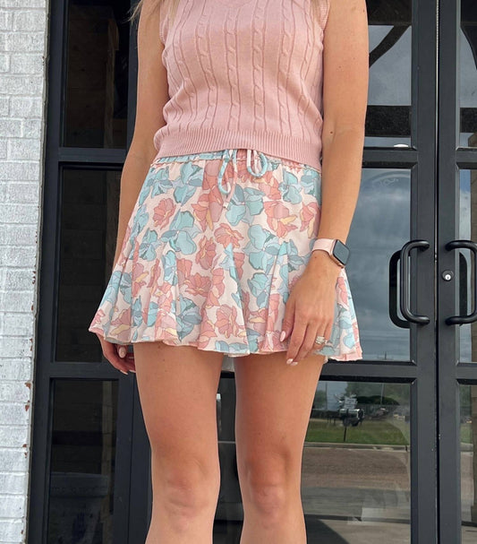 Wishlist - Floral Print Ruffle Mini Skirt