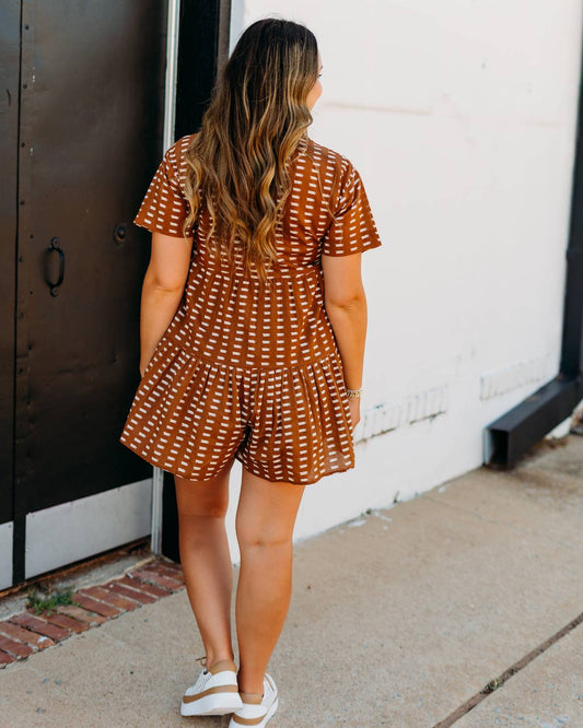 Uncle Frank - With Collar Printed Romper