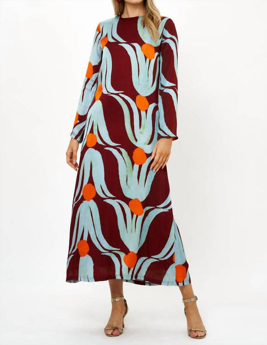 Oliphant - Long Sleeve Shift Maxi Dress