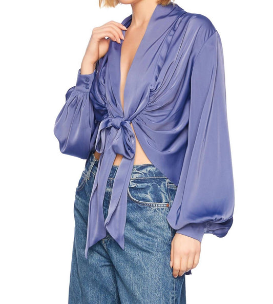 Susana Monaco - Matte Satin Tie Blouse