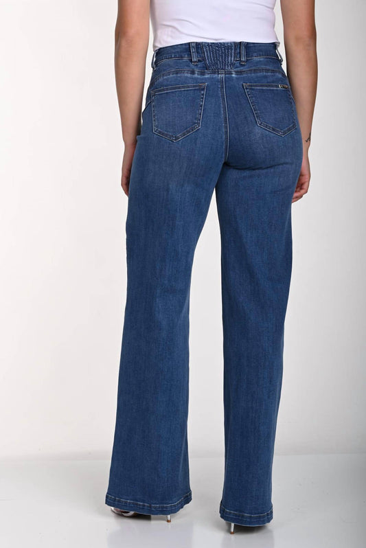 Frank Lyman - Woven Denim Wide Leg Jeans
