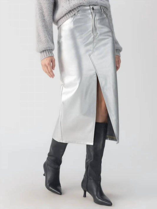 Sanctuary - Leather Like Midi Skirt