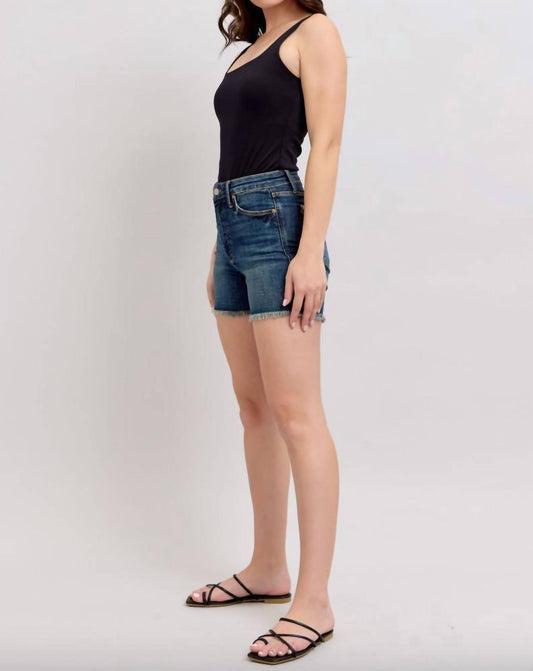 Judy Blue - Tummy Control Fray Hem Shield Pocket Shorts