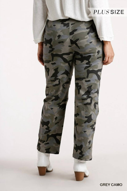 Camouflage Straight Leg Plus Pant